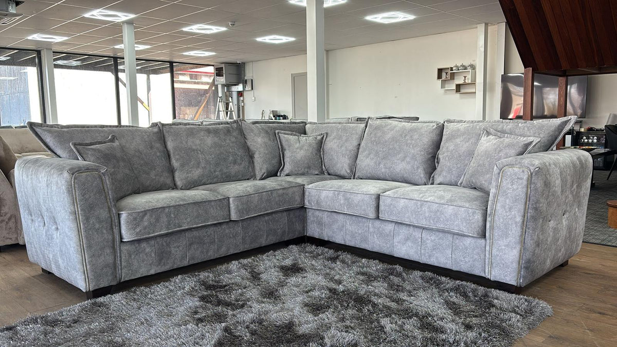 Serena Sofa Grey Large Corner - Ready2Go Furniture