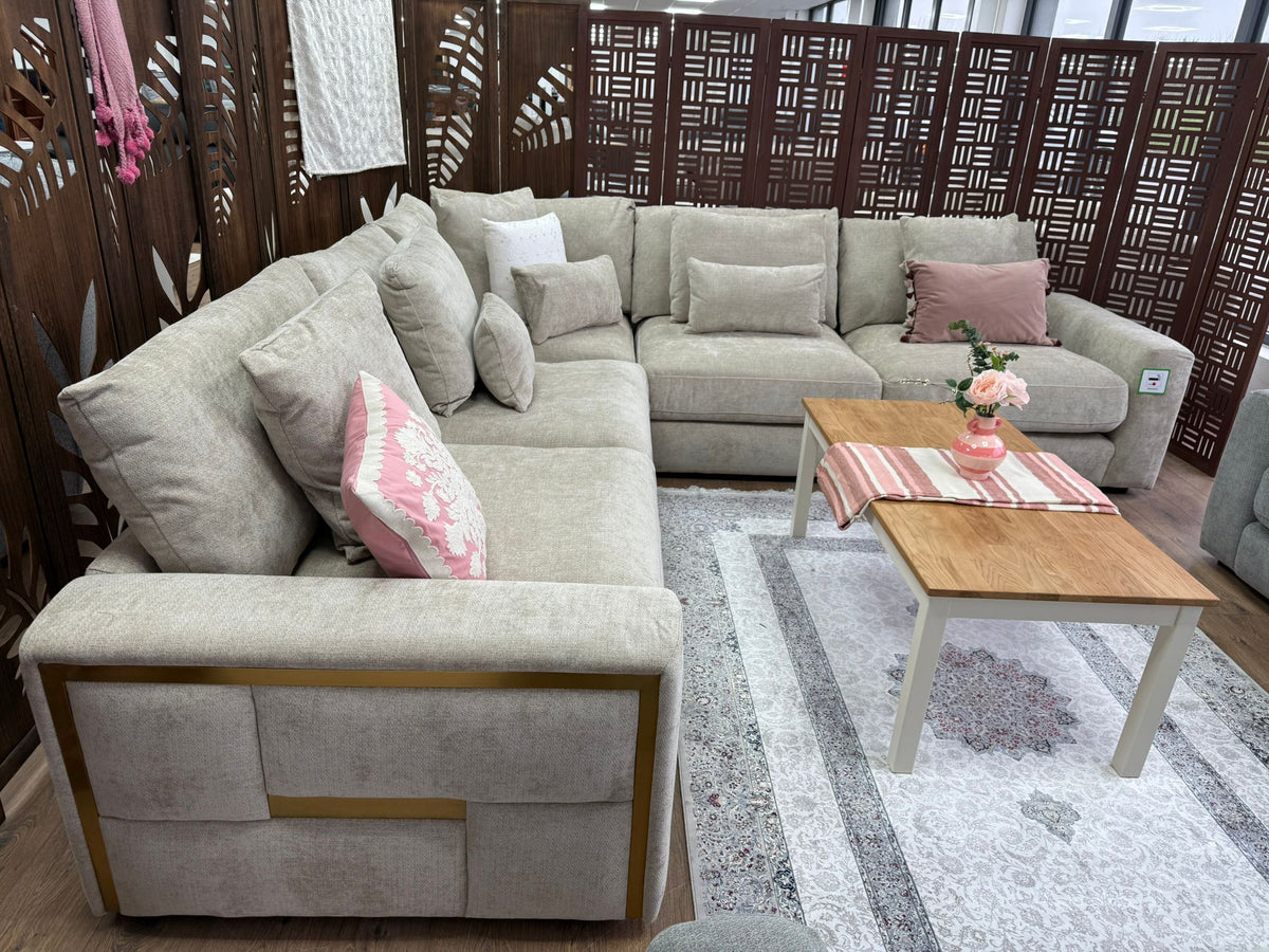 Jupiter Sofa Beige Large Corner - Ready2Go Furniture