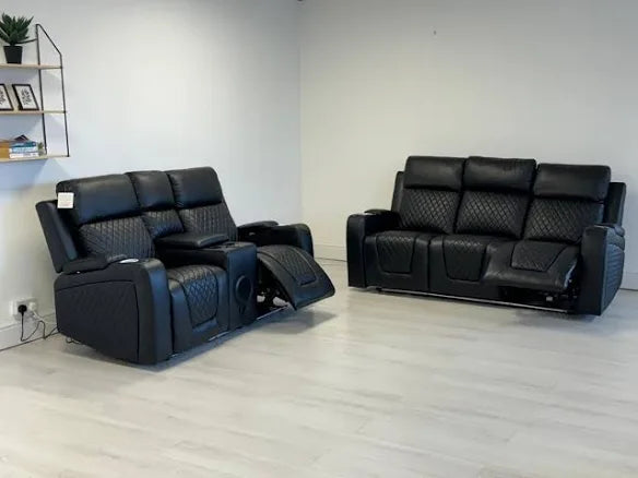 Florida 3+2 Electric Recliner Sofa Set Aire Leather