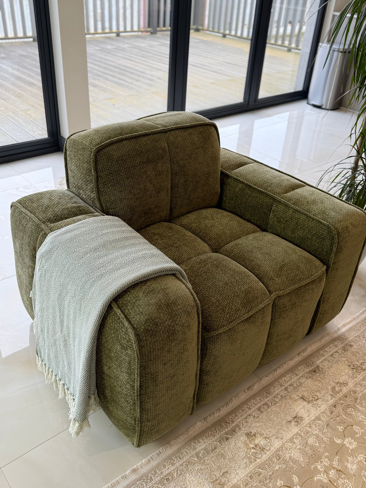 Paris Sofa Olive Armchair - Ready2Go Furniture