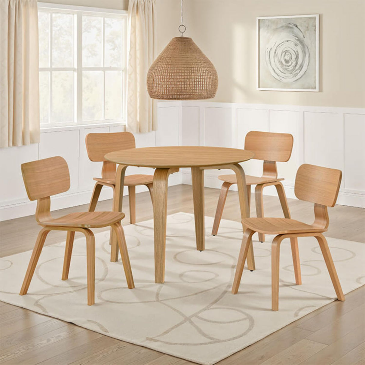 Addison Dining Table Round 1000 Oak