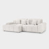 Natural Beige Fabric Left Hand Facing Corner Sofa