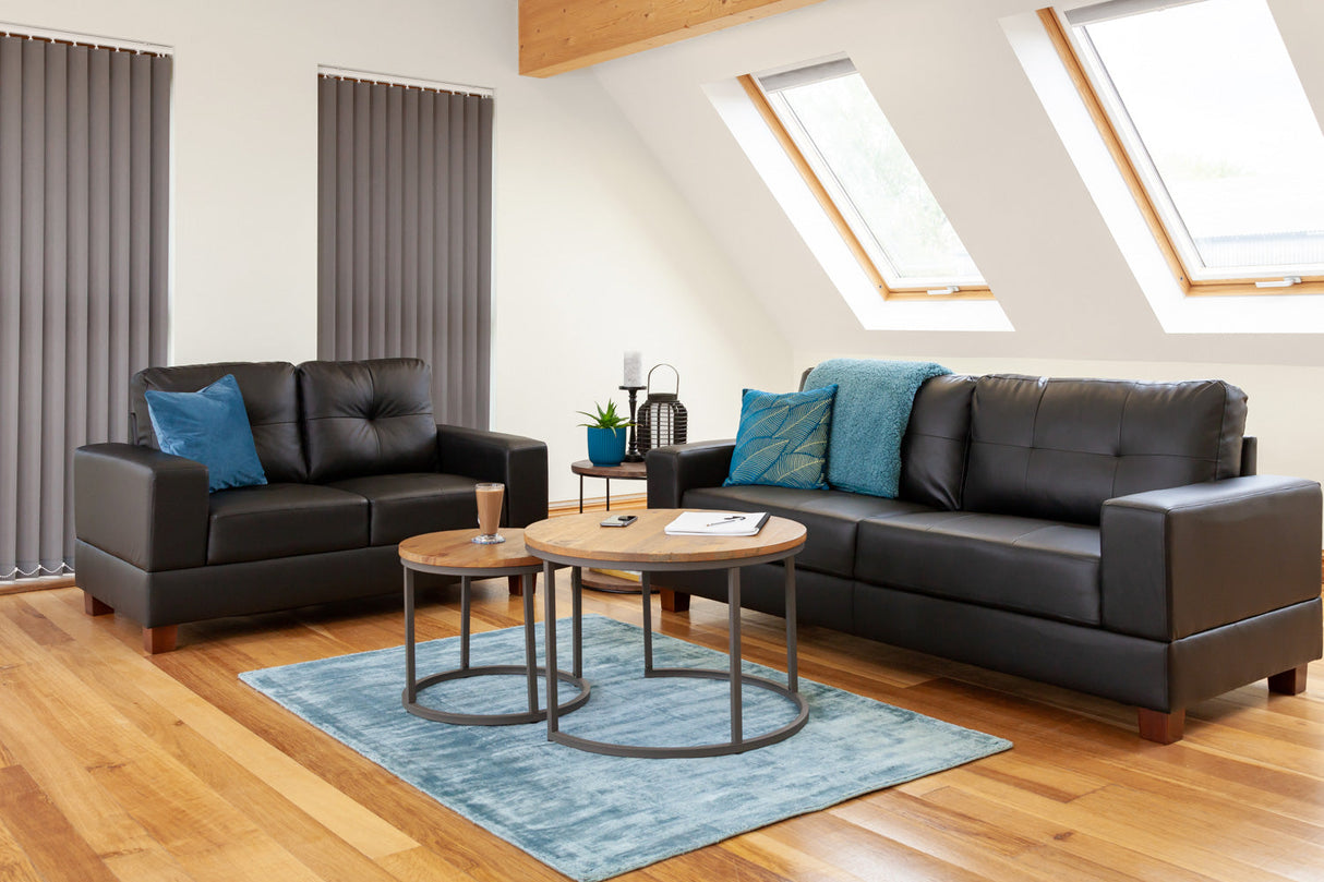 Scottsdale 3 & 2 Seater Sofa Set – Modern Faux Leather Design - Ready2GoFurniture