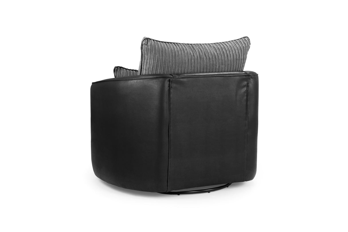Arles Swivel Chair – Cosy Jumbo Cord & 360° Comfort - Ready2GoFurniture