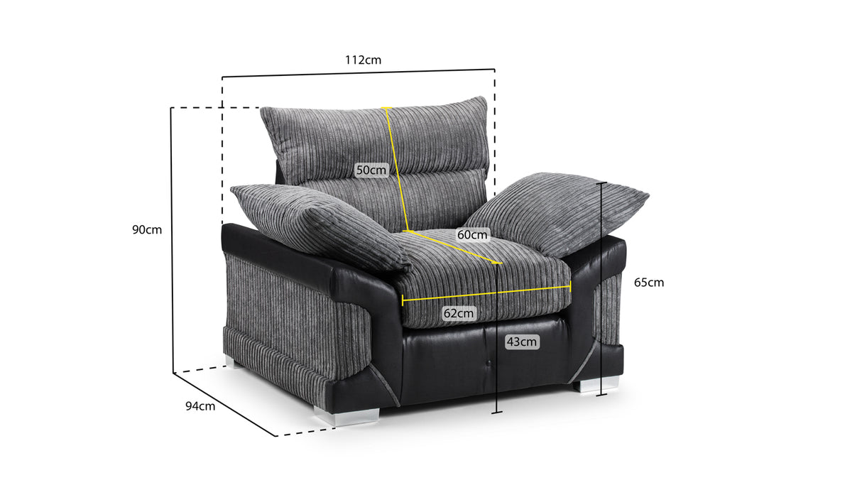 Arles Armchair – Cosy Jumbo Cord & Plush Comfort - Ready2GoFurniture