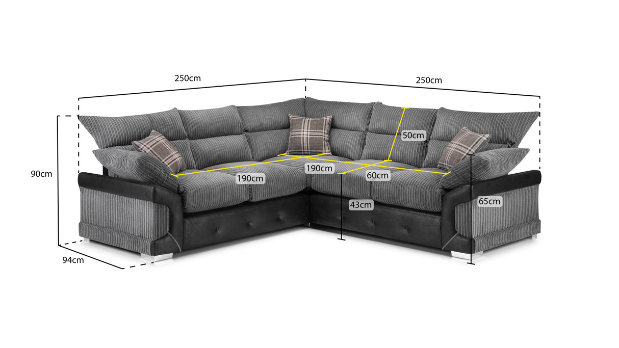 Arles Large Corner Sofa – Spacious, Cosy & Stylish Comfort - Ready2GoFurniture