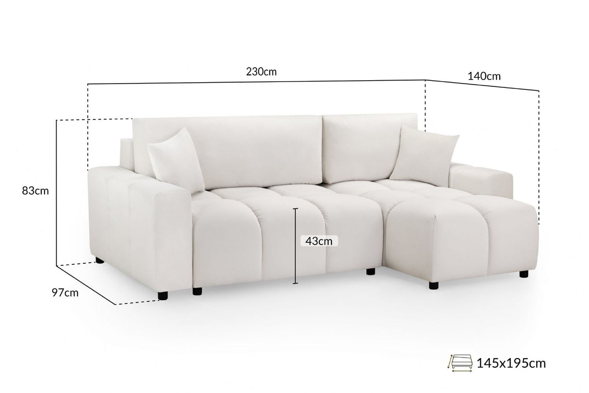 Luki Sofabed Beige Universal Corner