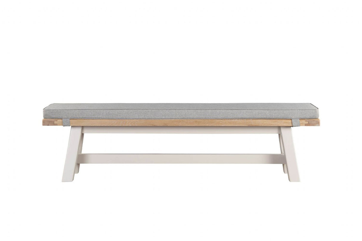 Doune Dining Bench Fabric Cushion Grey