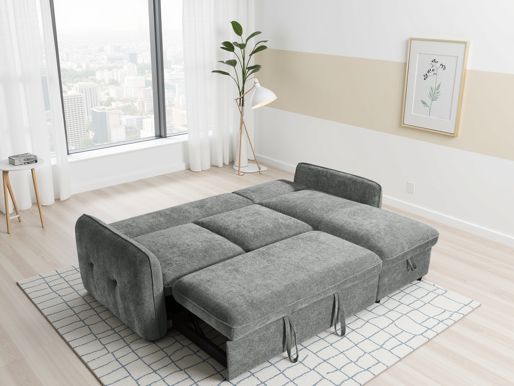 Moscow Sofabed Grey Universal Corner - Ready2Go Furniture