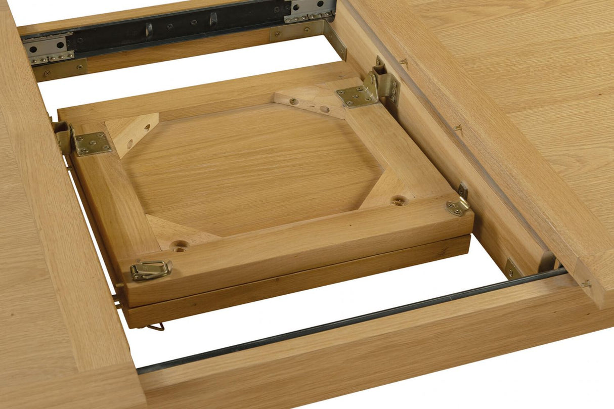 Natural Oak Extending Dining Table with Shaker Leg 1.6 to 2m