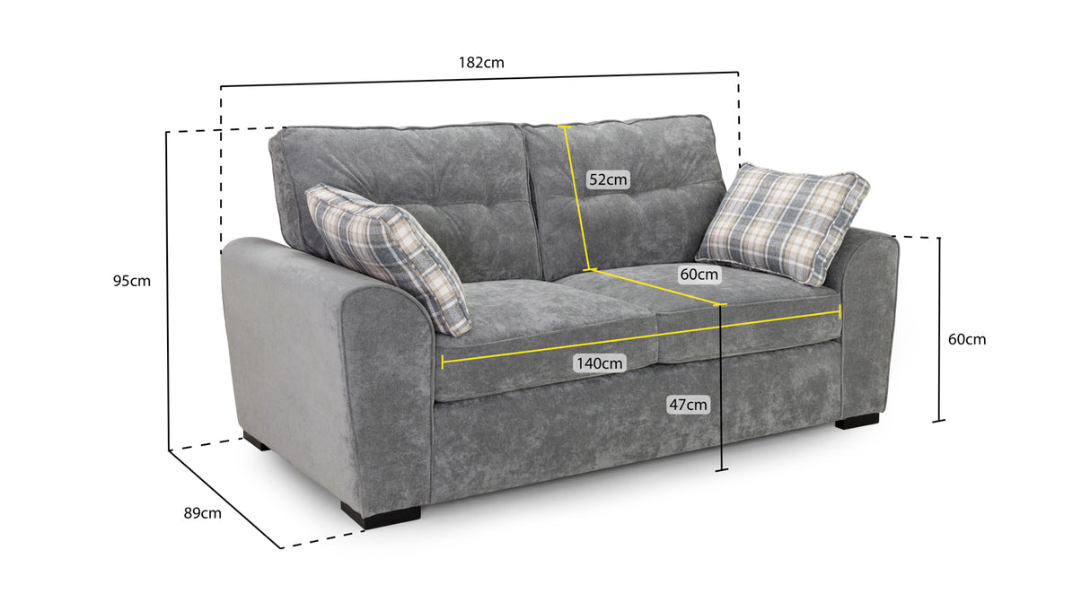 Evora 3 Seater Sofa – Spacious, Stylish & Comfortable - Ready2GoFurniture