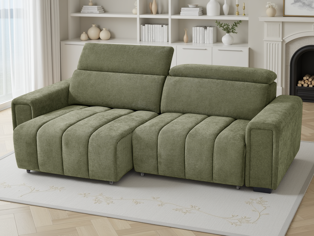Molly Electric Sofabed Green 3 Seater - Ready2Go Furniture