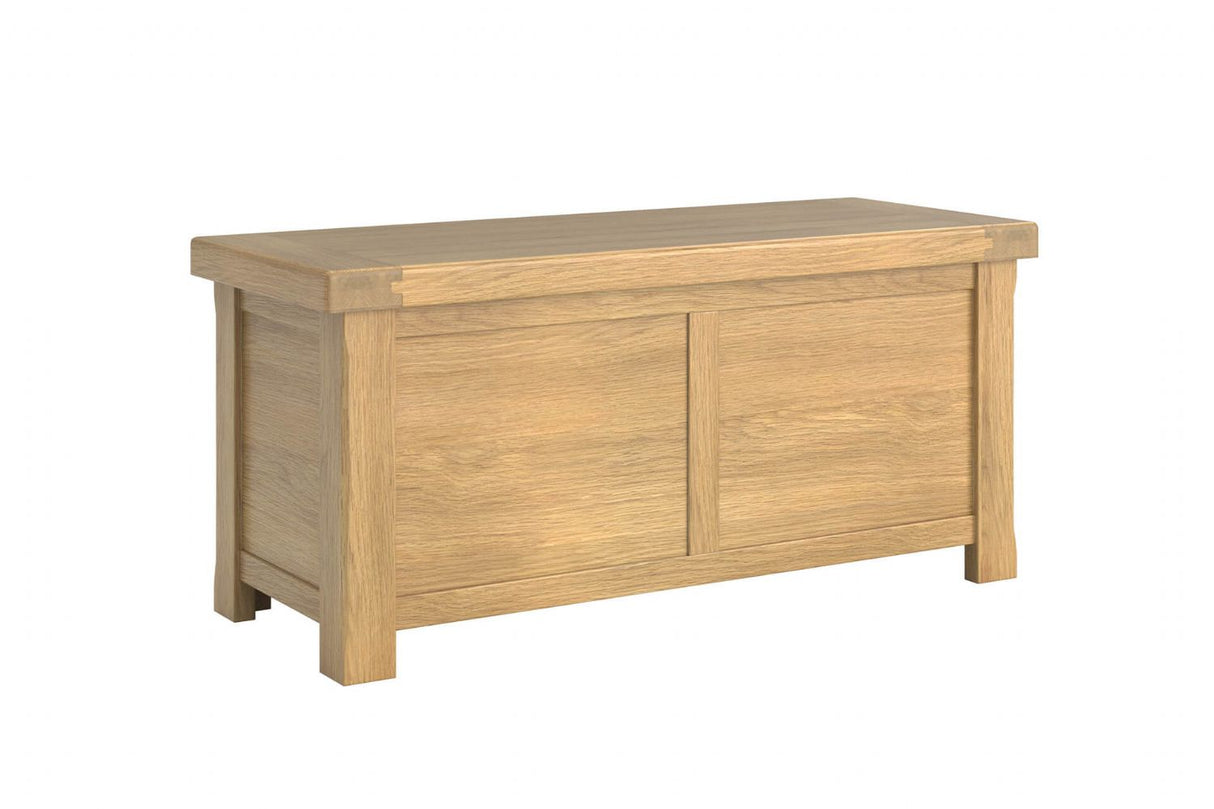Natural Solid Oak Blanket Bed Storage Box