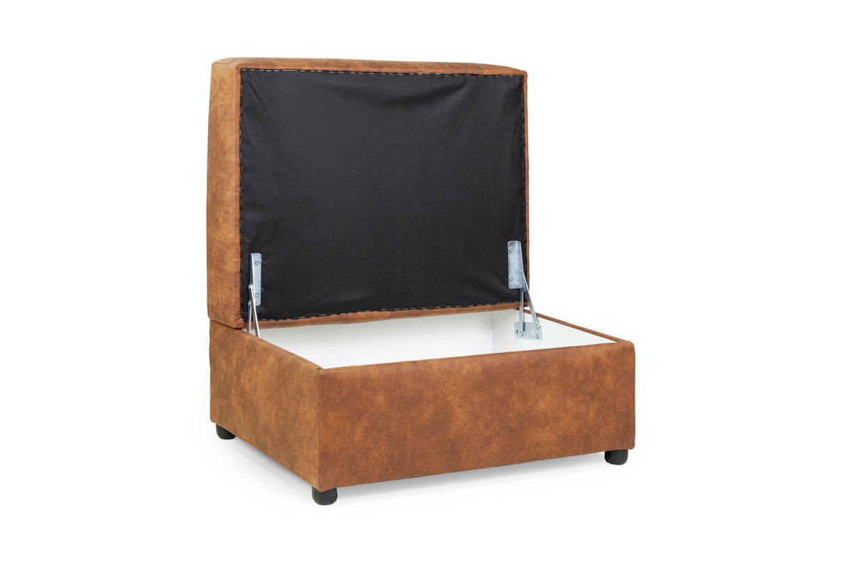 Mombasa Footstool – Stylish & Comfy Faux Leather Accessory - Ready2GoFurniture