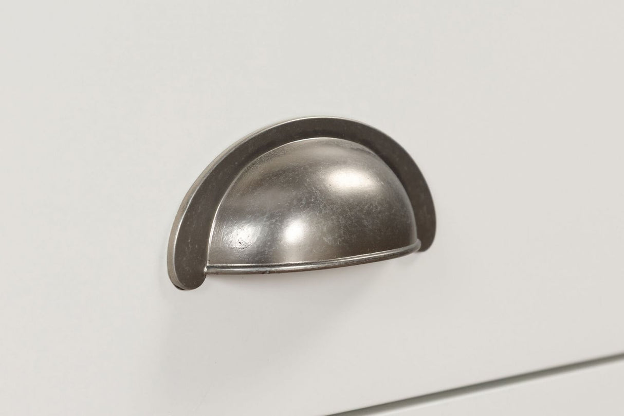 Cashmere Wood 3 Drawer Bedside Table with Oak Top