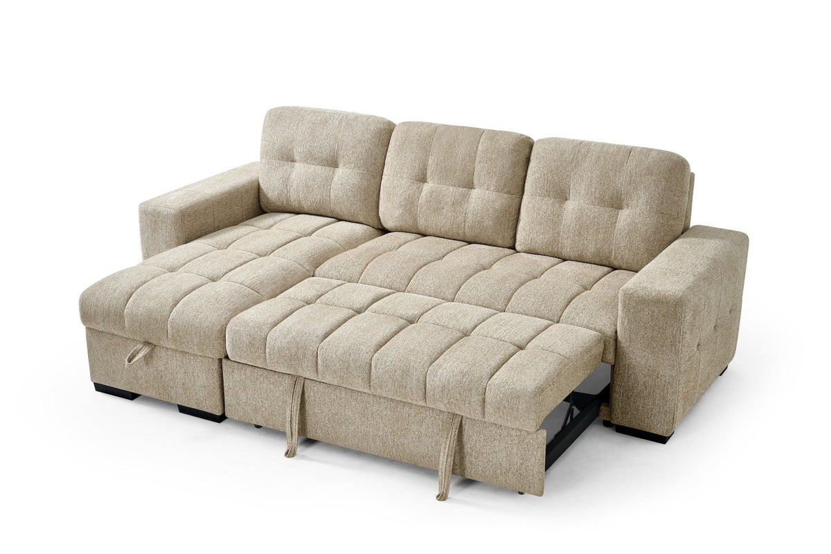Palermo Universal Corner Sofabed Beige - Ready2Go Furniture