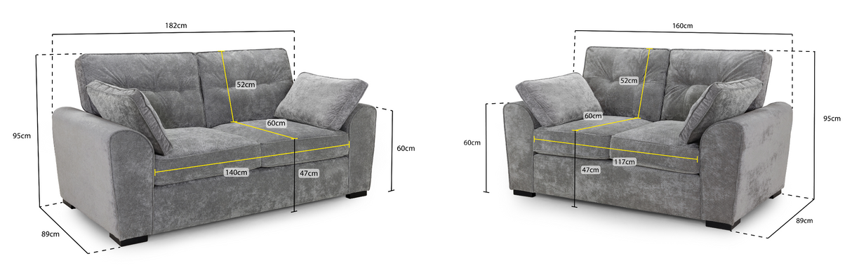 Evora 3 & 2 Seater Sofa Set – Stylish & Comfortable - Ready2GoFurniture