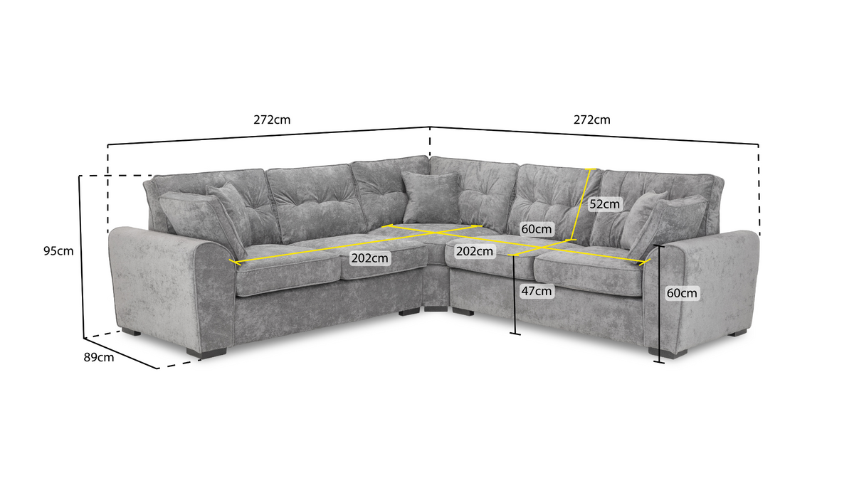 Evora Large Corner Sofa – Stylish, Spacious & Comfortable - Ready2GoFurniture