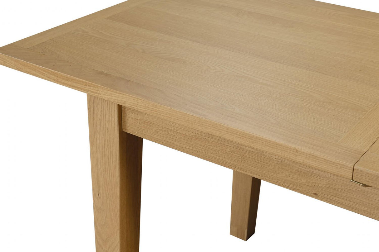 Natural Oak Extending Dining Table with Shaker Leg 1.6 to 2m