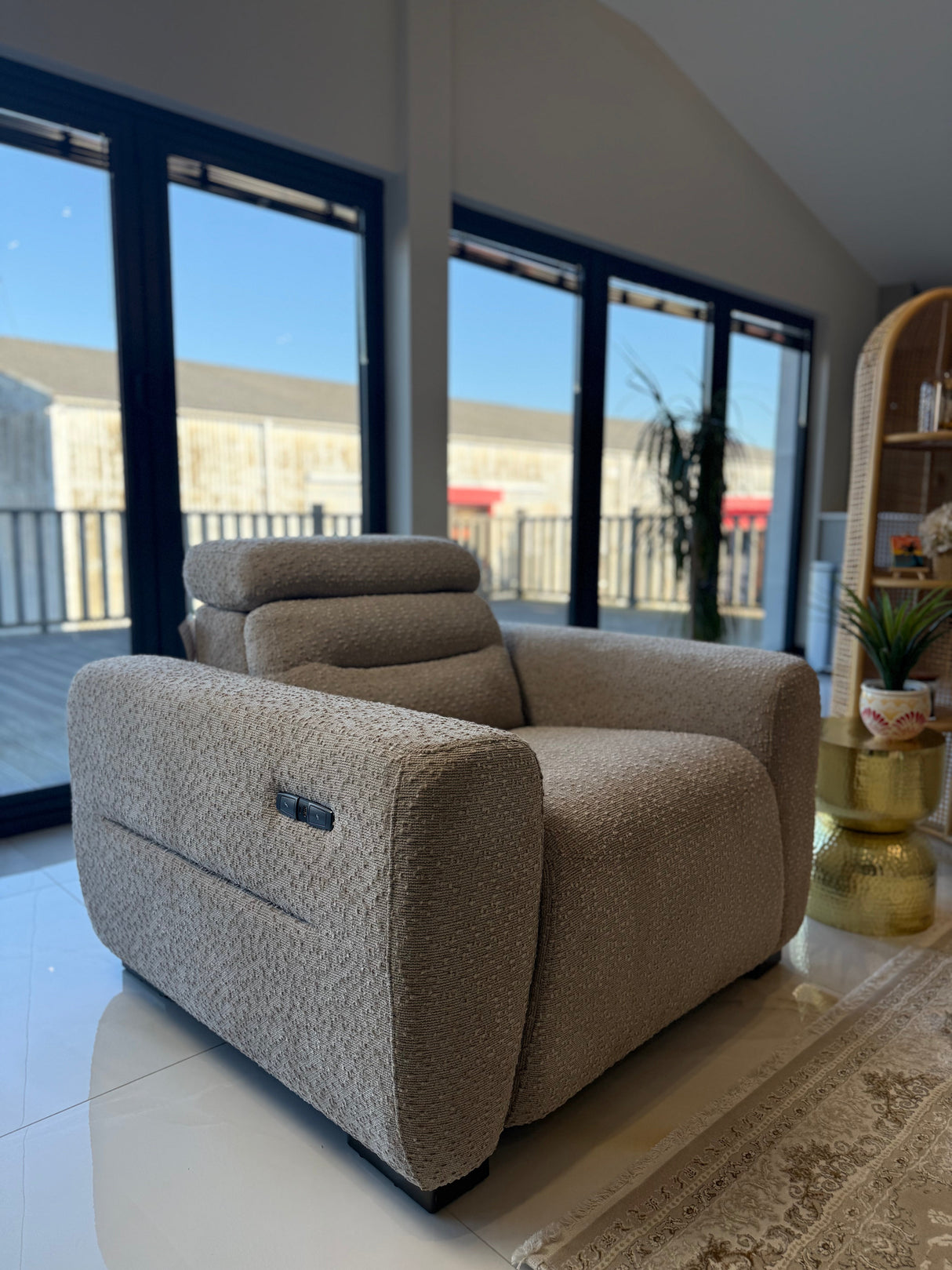 Tokyo Electric Recliner Beige Armchair - Ready2Go Furniture