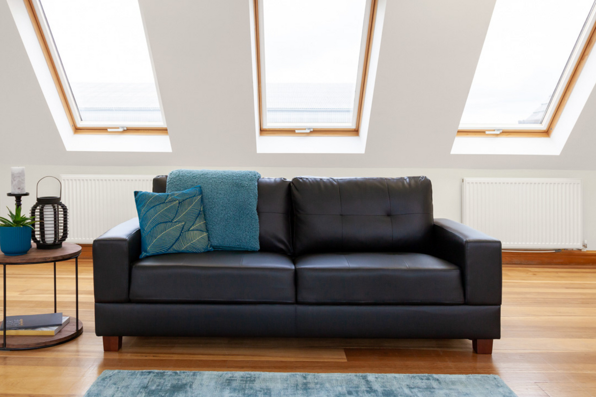 Scottsdale 3 Seater Sofa – Modern Faux Leather Comfort - Ready2GoFurniture