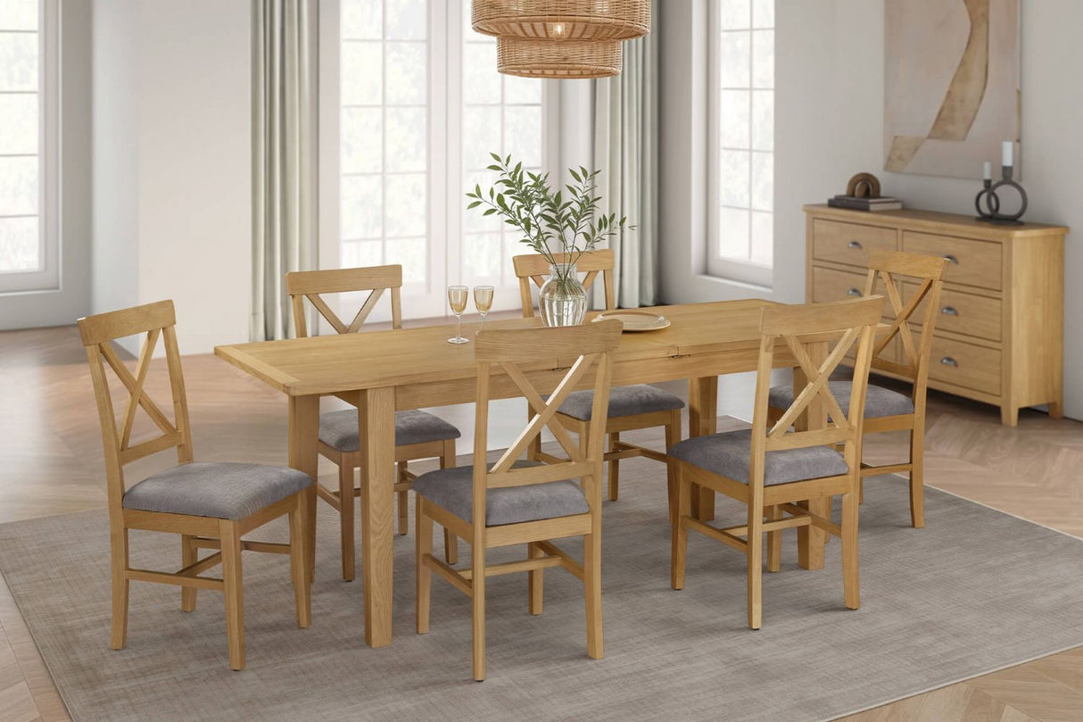 Marsden Dining Table Extending 1600 2000 Natural Oak (Nett)