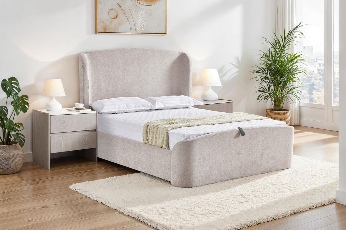 Blaire 5' Ottoman Bed Cream (Nett)