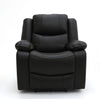 Black Leather Effect Electric Recliner Armchair