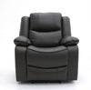 Grey Leather Effect Electric Recliner Armchair