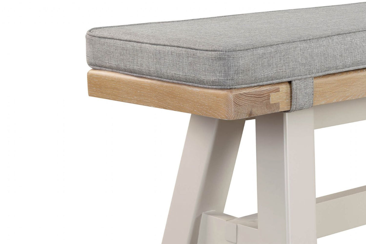 Doune Dining Bench Fabric Cushion Grey