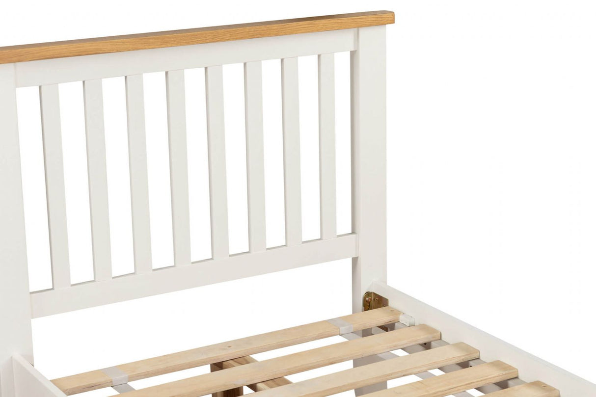 Cashmere Wooden Oak Trimmed Single Bed Shaker Style Legs