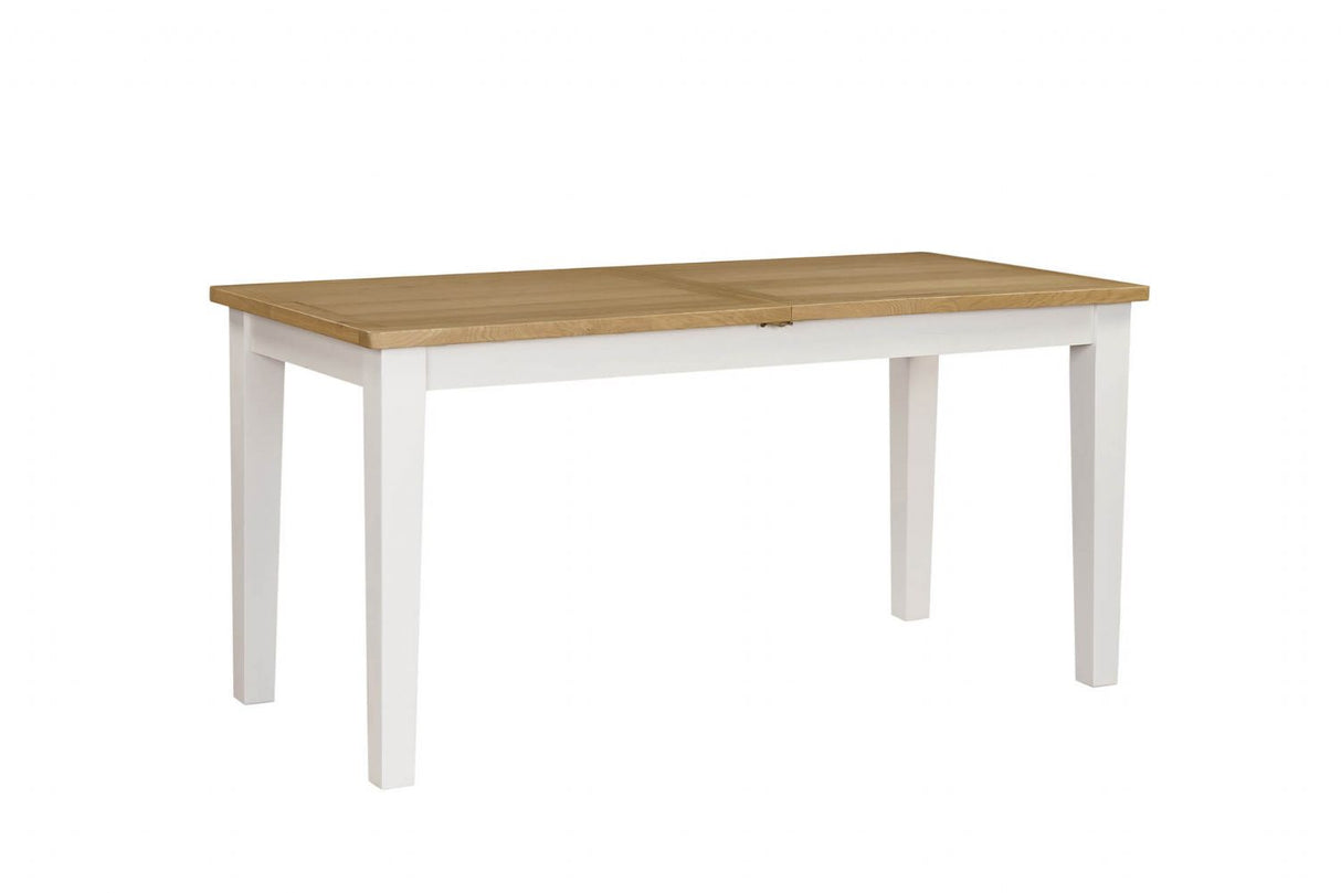 Cashmere Wooden Extending Dining Table Oak Top 120 to 160cm
