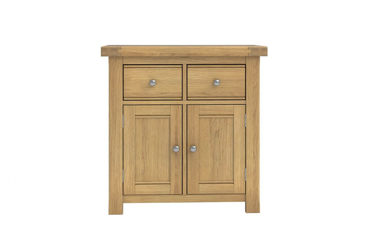 Natural Oak 2 Door 2 Drawer Small Traditional Sideboard
