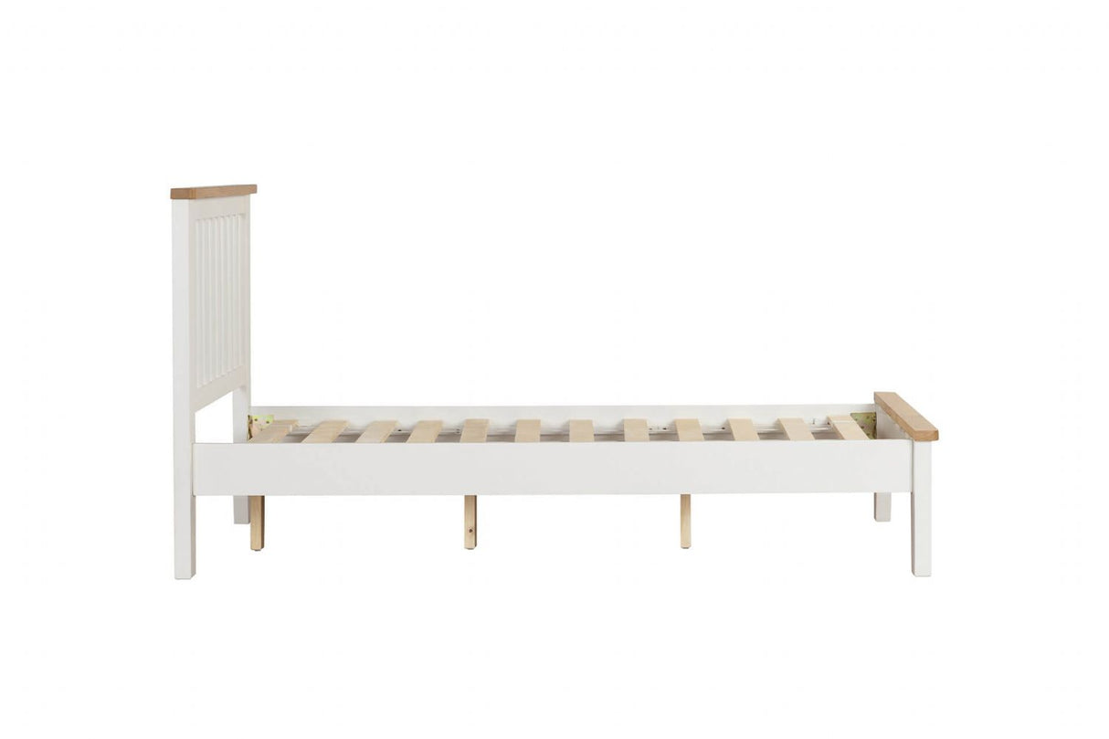 Cashmere Wooden Oak Trimmed Single Bed Shaker Style Legs