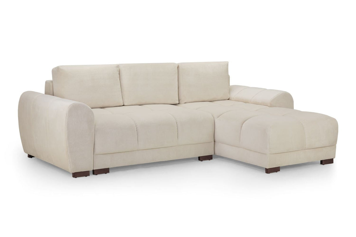 Azzuro Sofabed Cream Universal Corner - Ready2Go Furniture