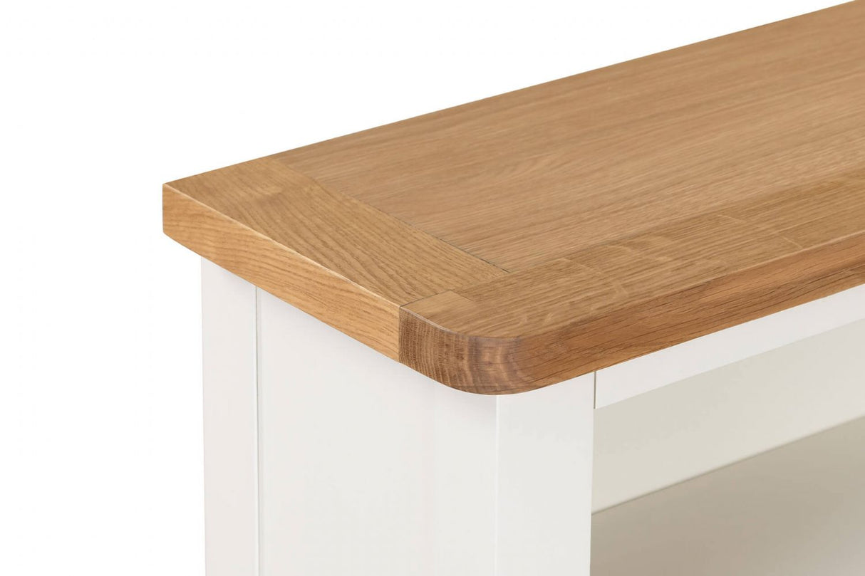 Cashmere Wooden Low Open Bookcase Oak Top