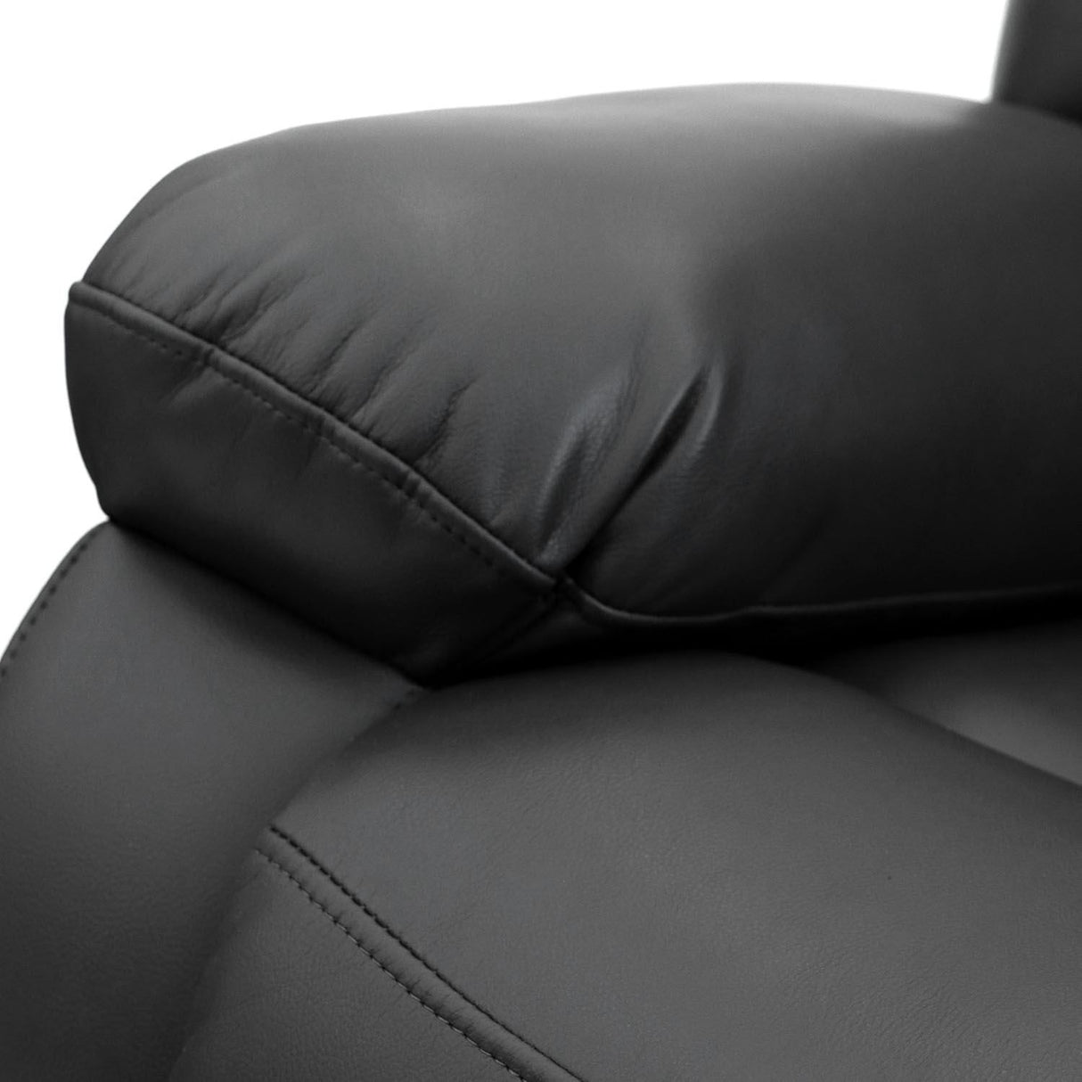 Black Leather Effect Electric Recliner Sofa Armchair