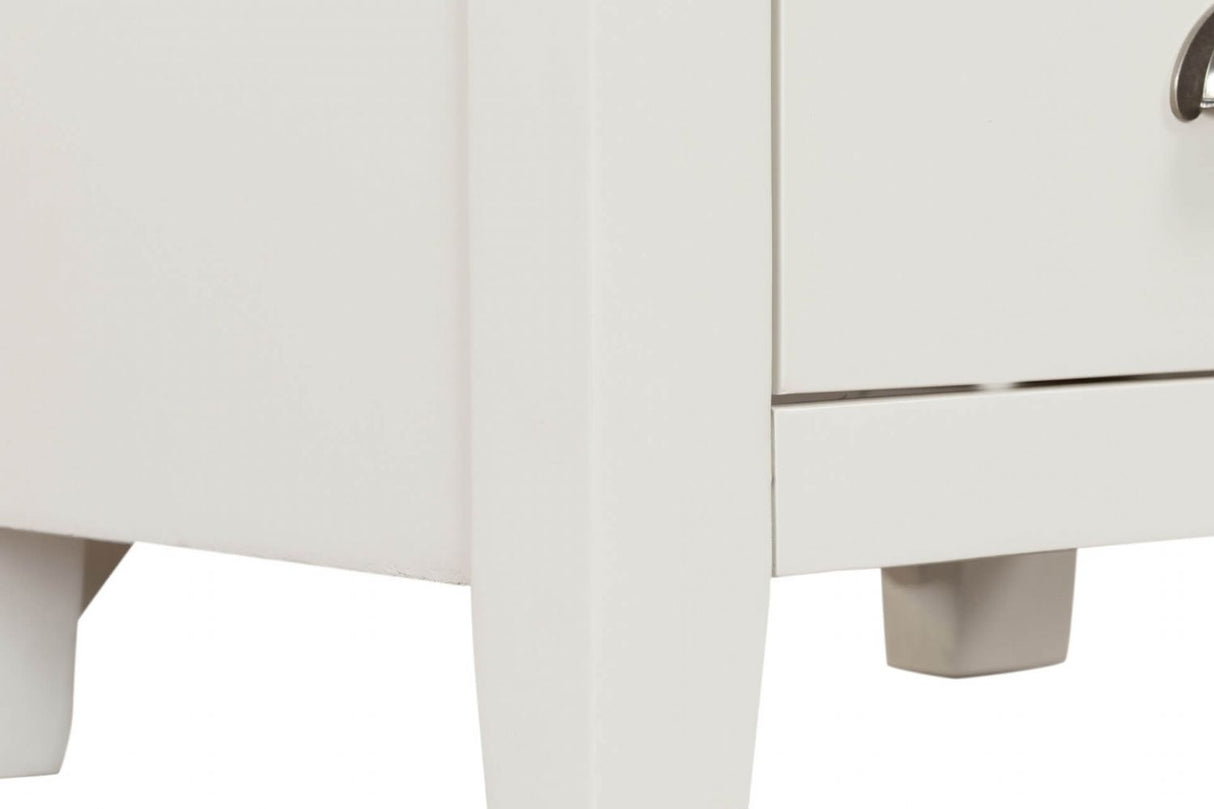 Cashmere Wooden 5 Drawer Narrow Tallboy with Oak Top