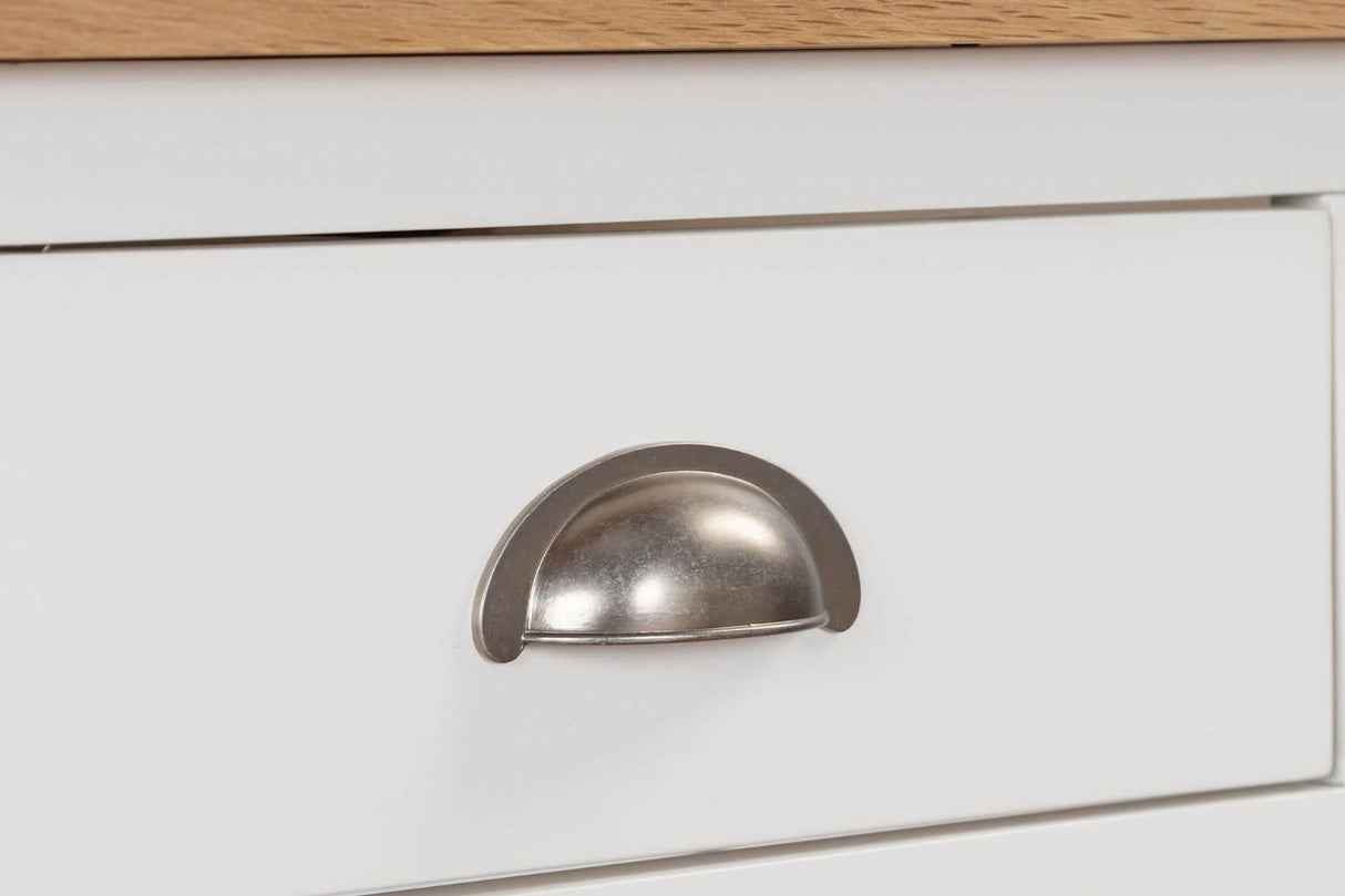 Cashmere Wooden 2 Drawer Console Table Oak Top