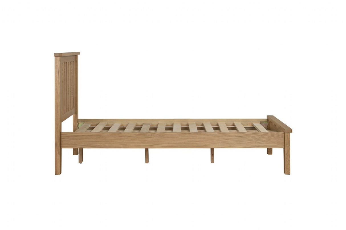 Natural Oak 3ft Single Bed with Shaker Legs