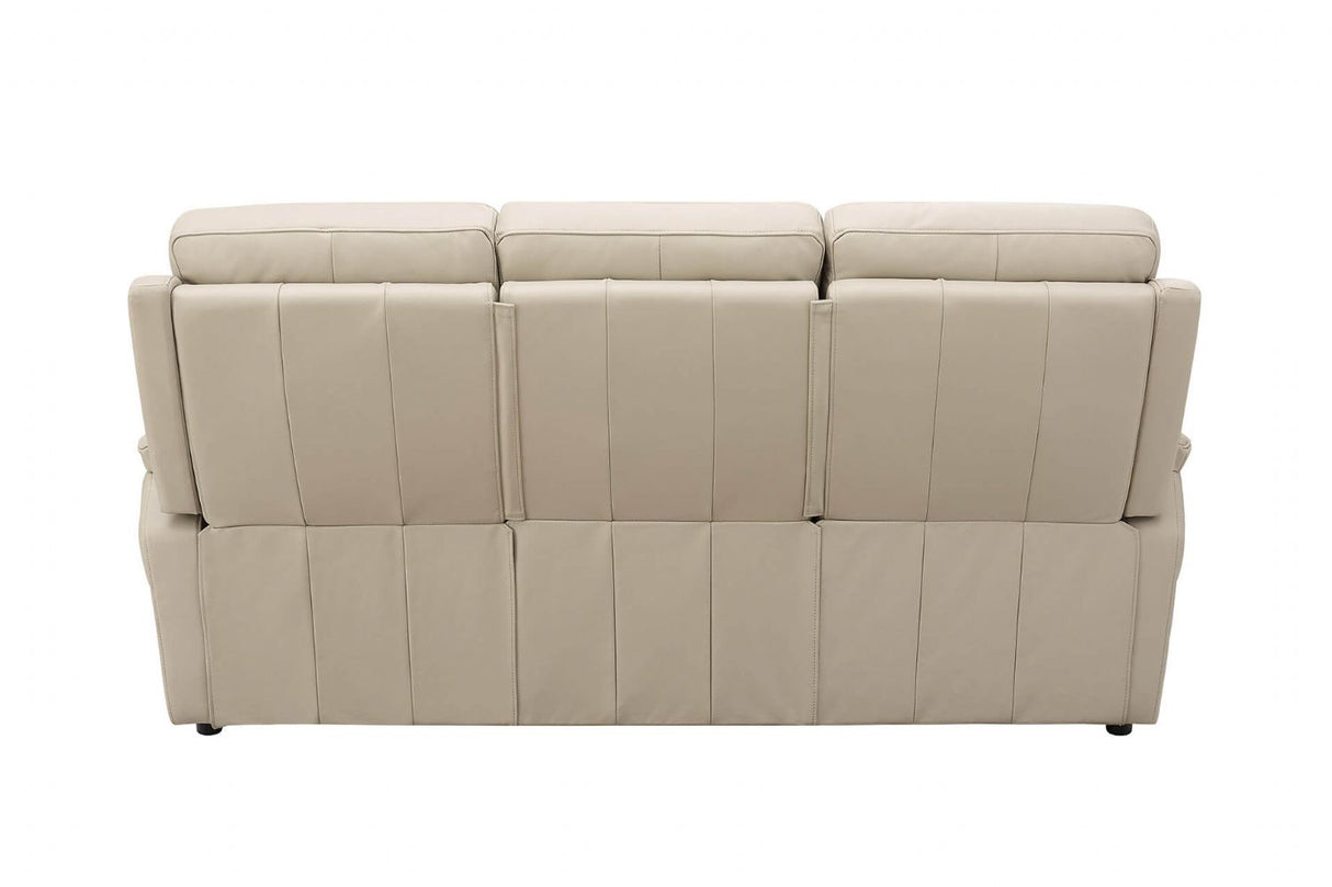 Cashmere Leather Large 3 Seater Sofa with Cushioned Arms