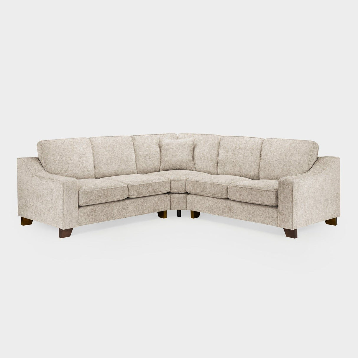 Stone Woven Fabric Large Corner Group Sofa