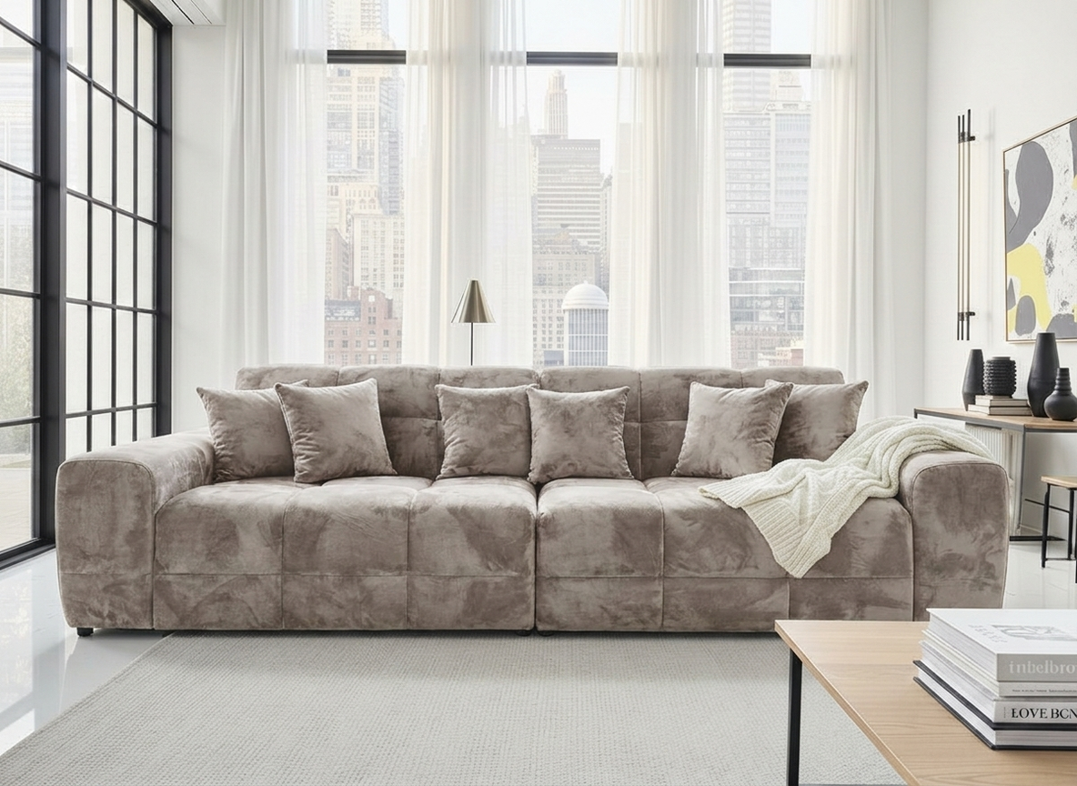 Jacob Sofa Mocha 4 Seater