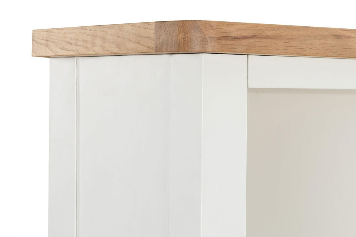 Cashmere Wooden Tall Narrow Open Bookcase Oak Top