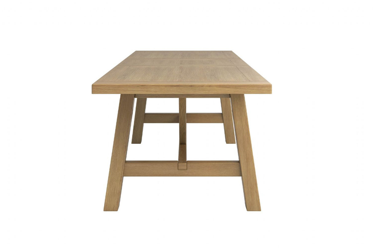 Natural Washed Oak Large Extending Dining Table 190 to 235cm