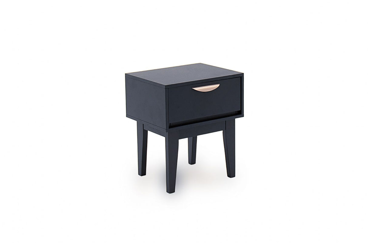 Modern Blue Wooden 1 Drawer Bedside Table Cabinet