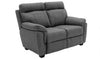 Modern Grey Textured Fabric 2 Seater Sofa with Contrast Stitching