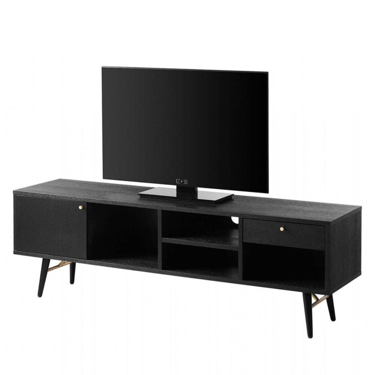Black and Copper TV Media Stand 150cm Wide