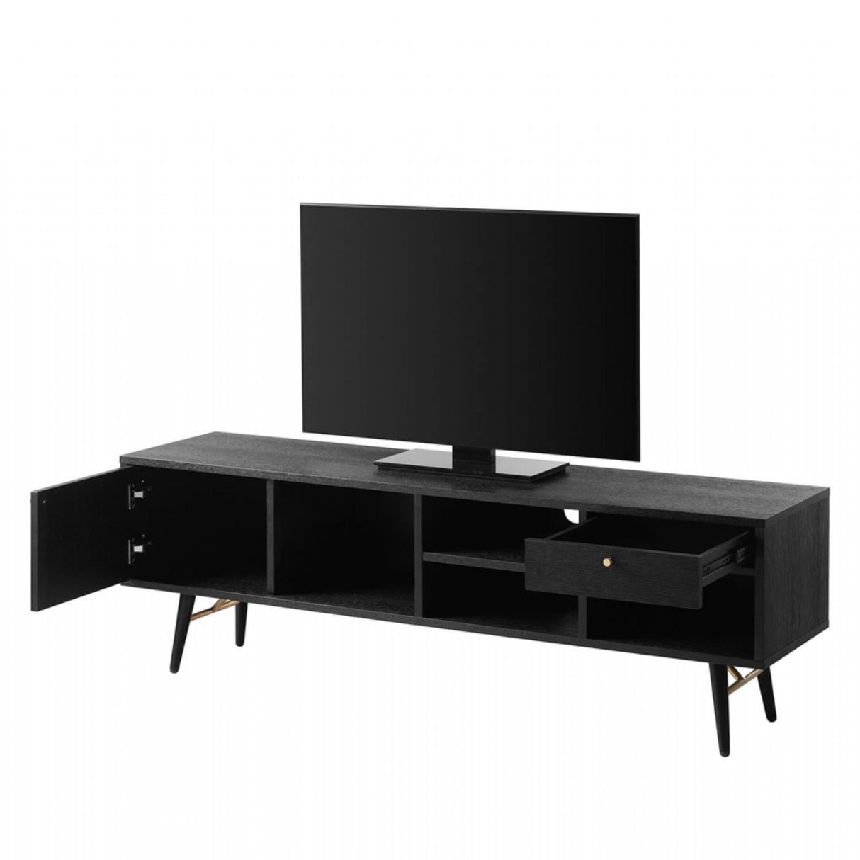 Black and Copper TV Media Stand 150cm Wide