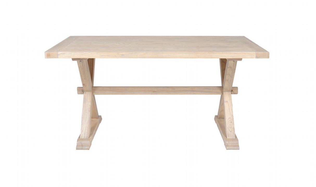 Natural Oak 1.6m Rectangular Dining Table with Cross Legs
